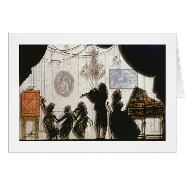 Scène musicale de famille, silhouette (peinture (Devant horizontal)