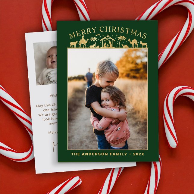 Scène Nativité Bébé Jésus Christ Vacances Gold Foi (Créateur téléchargé)