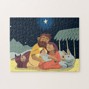 Scène Nativité Puzzle de Noël
