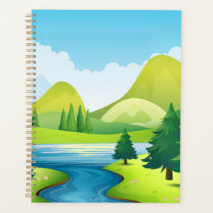 Scène naturelle avec rivière