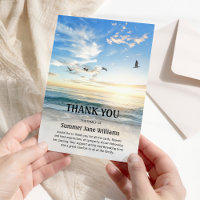 Scène Plage paradisiaque | Carte de remerciements