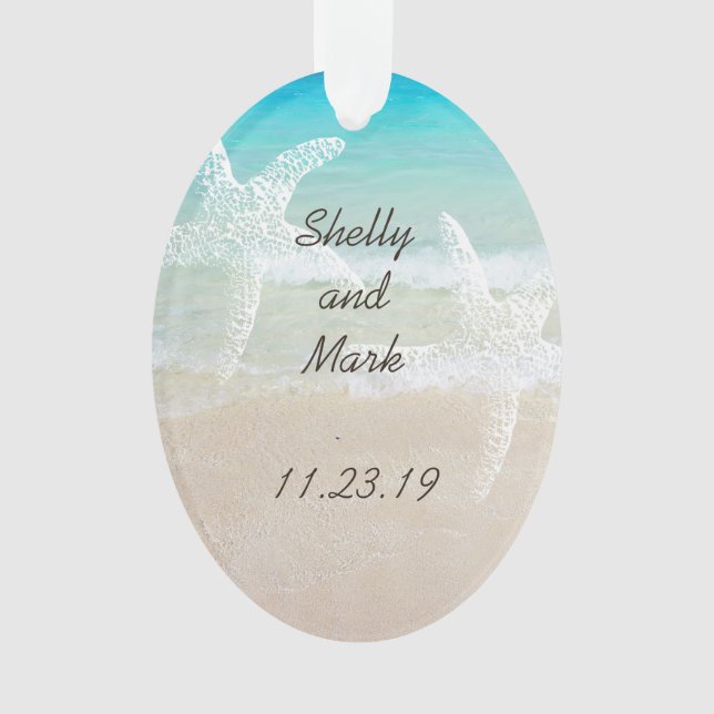 Scène Plage Starfish Mariage Faveur (devant)