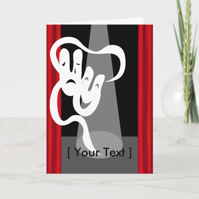 Scène théâtrale avec carte de voeux Masque (Devant)