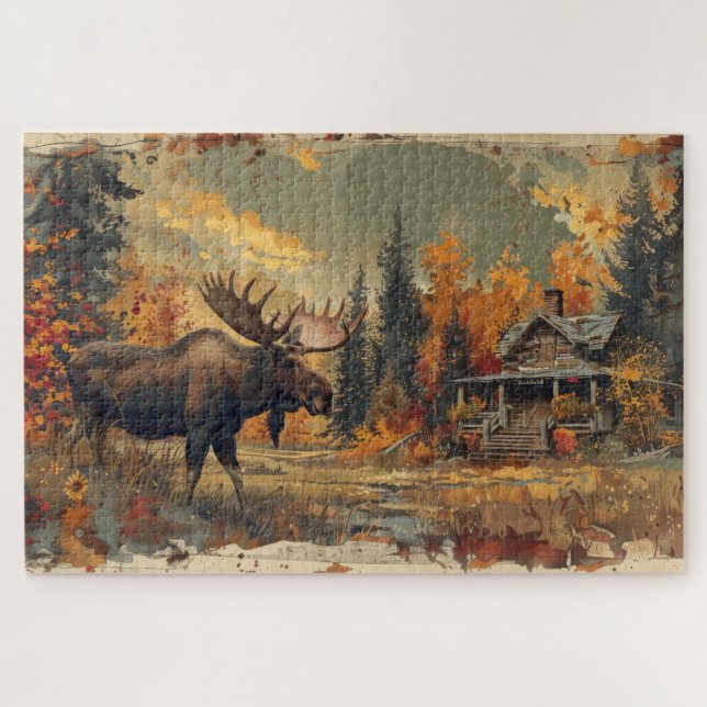 Scènes animales vintages Jigsaw Puzzle (Horizontal)