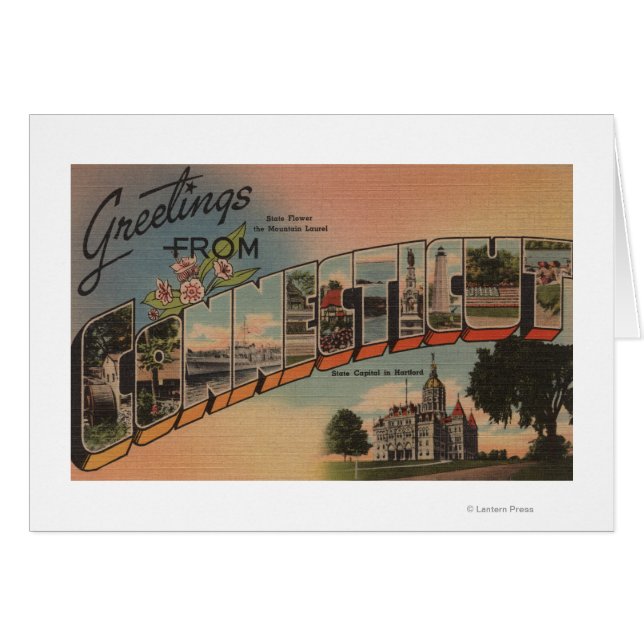 Scènes de grandes lettres ConnecticutConnecticut (Devant horizontal)