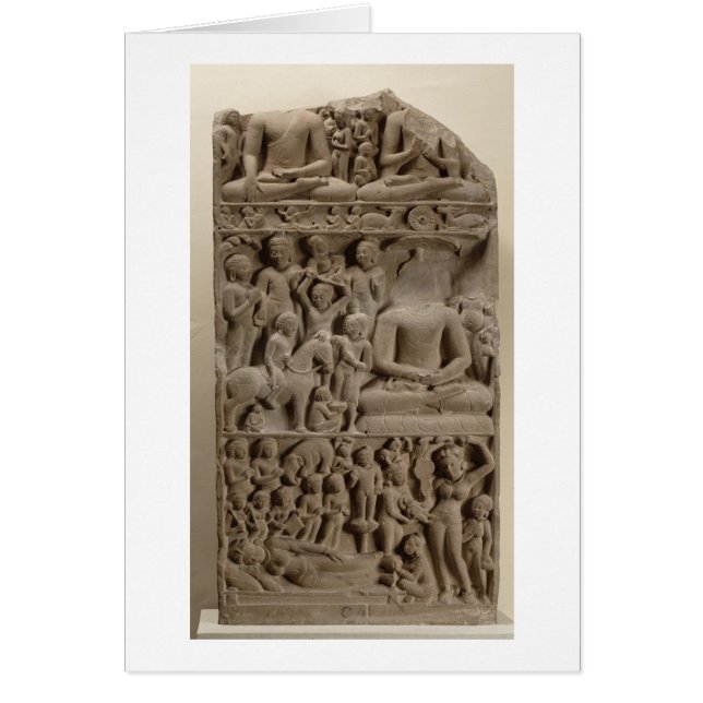 Scènes de la vie de Bouddha, Sarnath, Uttar Prades (Devant)