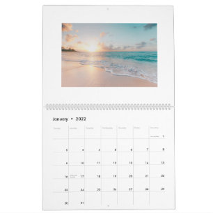 Scènes de plage Calendrier 12 mois Ajoutez vos pho