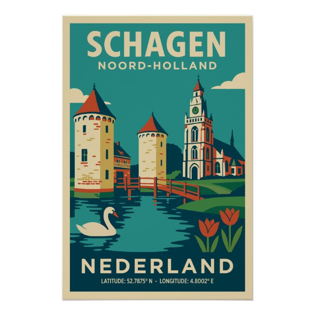 Schagen, Hollande-Septentrionale Pays-Bas Affiche  (Devant)