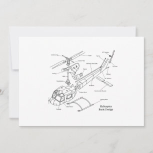 Schéma des principaux composants d'un hélicoptère