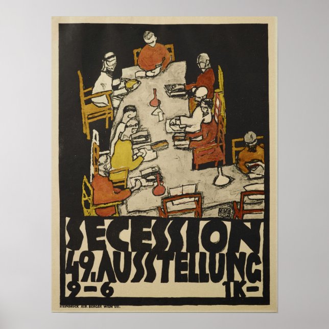 Schiele - Affiche pour exposition 1918 (Devant)