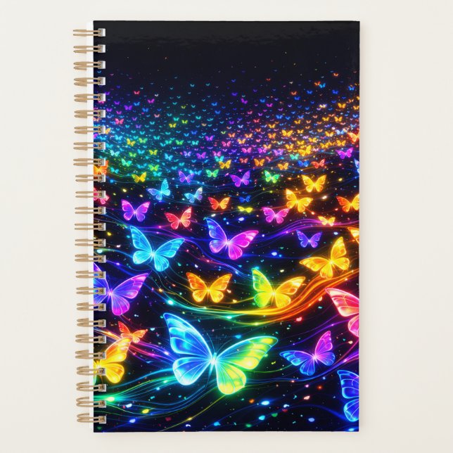 Schmetterling Notizblock neon (Devant)