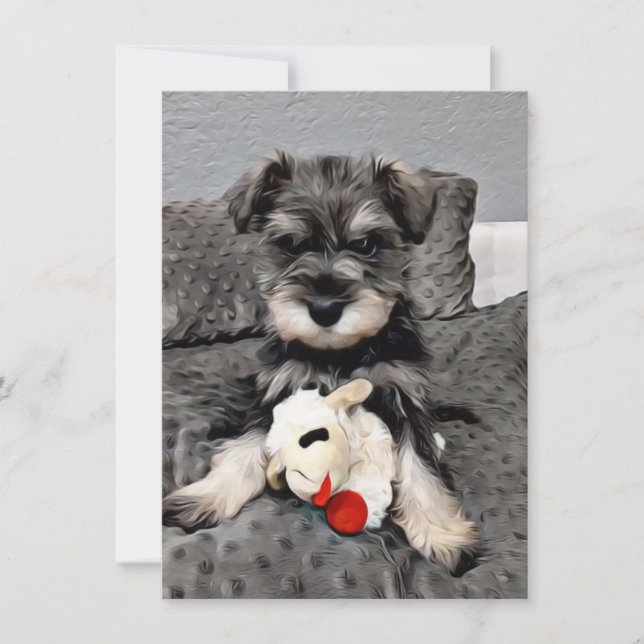 Schnauzer Carte de remerciements (Devant)
