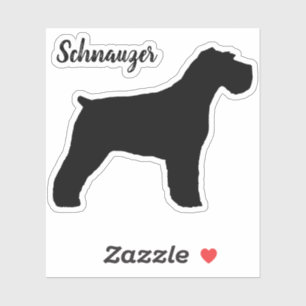 Schnauzer Chien Silhouette Vinyl Sticker