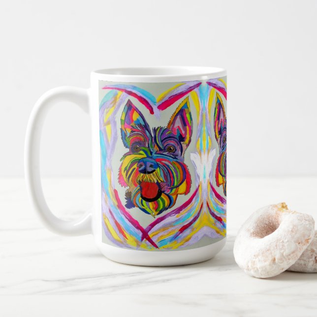 Schnauzer Love Mug (Avec donut)