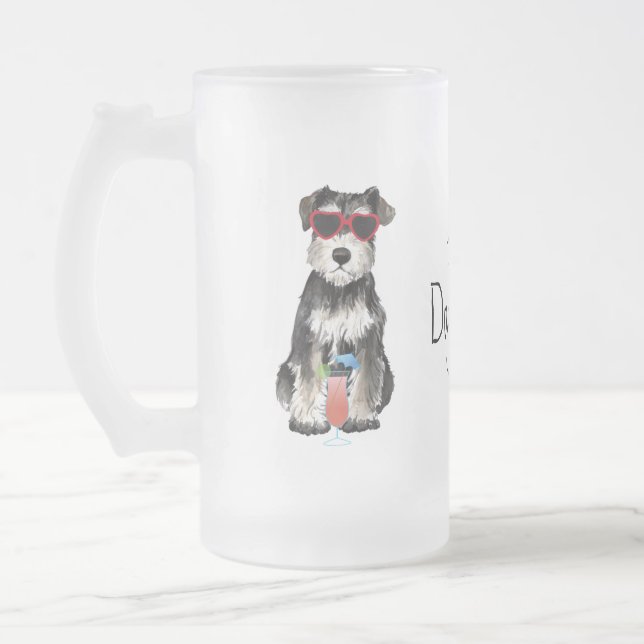 Schnauzer miniature d'été en verre décongelé Mug d (Gauche)