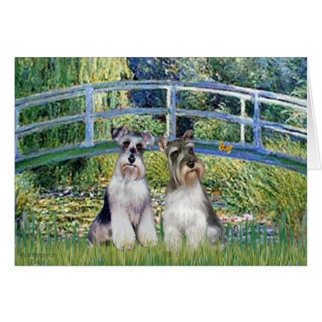 Schnauzers (deux nats) - Pont (Devant horizontal)