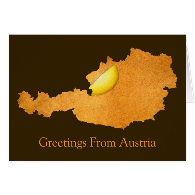Schnitzel Viennois - Carte d'Autriche (Devant horizontal)
