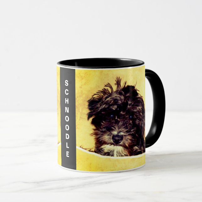 Schnoodle Chien Mug personnalisé (Devant droit)