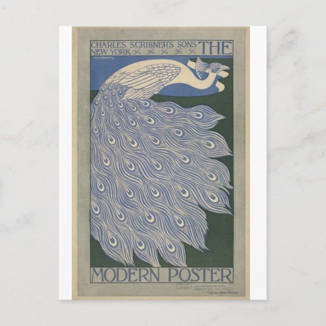 Schnriber Modern Poster Carte postale Vintage (Devant)