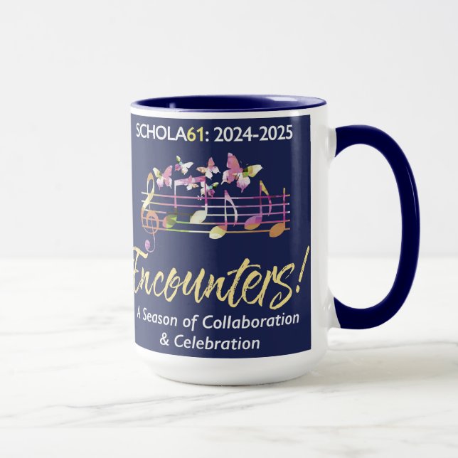 Schola Cantorum Rencontre Bleu Mug 12 oz (Droite)