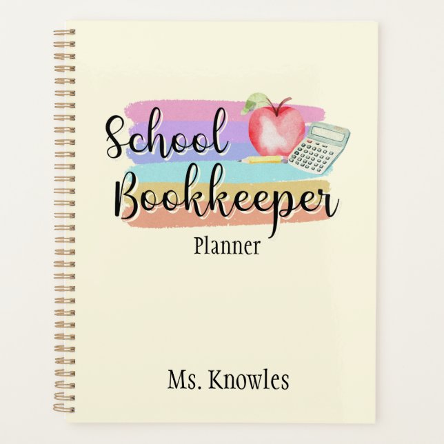 School Bookkeeper Colorful Planner (Devant)