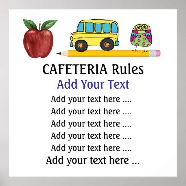 School Cafeteria Poster - SRF (Devant)
