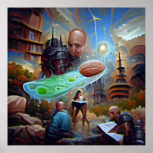 Sci fi imagination artwork poster digital art