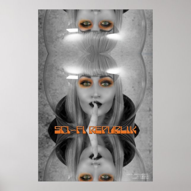 Sci-Fi Republik Nos lèvres Sont Scellées Poster (Devant)