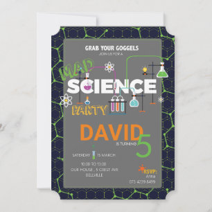 SCIENCE Anniversaire Invitation