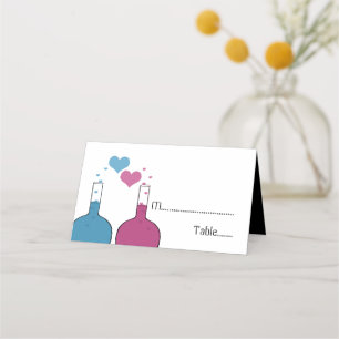 Science de l'amour Mariage Tented Cartes de Place