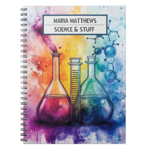 Science et chimie Carnet photo spirale