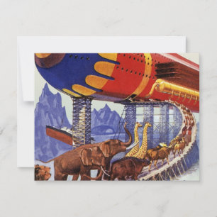 Science-fiction vintage, animaux sauvages de l'arc