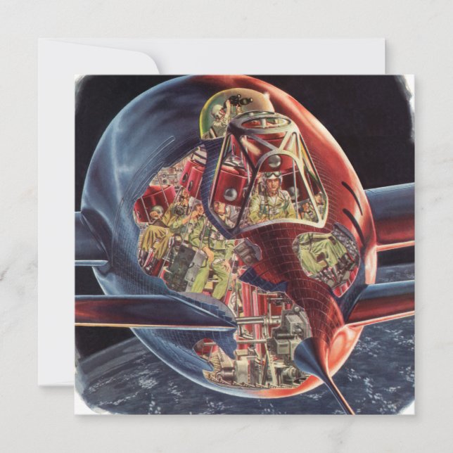 Science-fiction vintage Astronaute Fusée Engin spa (Devant)