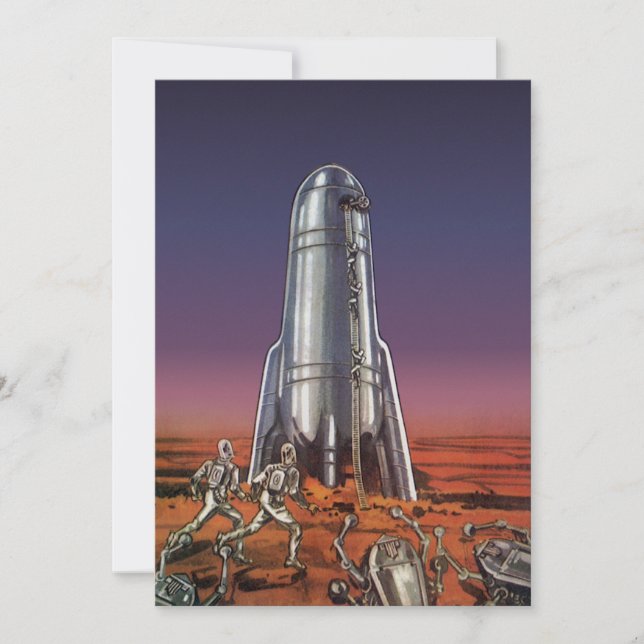 Science-fiction vintage, astronautes aliens coléop (Devant)