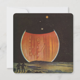 Science-fiction vintage, astronautes sur Ganymede