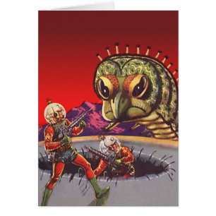 Science-fiction vintage Centipède géant insecte gu