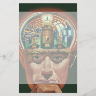 Science-fiction vintage, Cerveau Alien en laborato