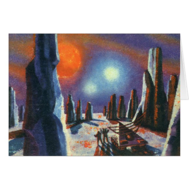 Science-fiction vintage de planète étrangère avec  (Devant horizontal)