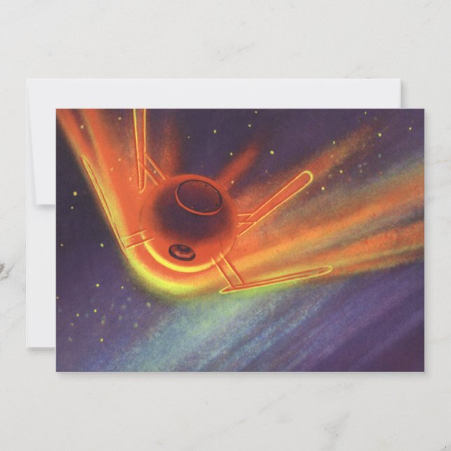 Science-fiction vintage, fusée lumineuse dans l'es (Devant)