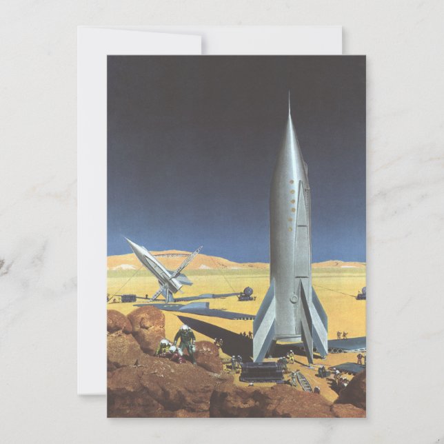 Science-fiction vintage Planète désertique avec ro (Devant)