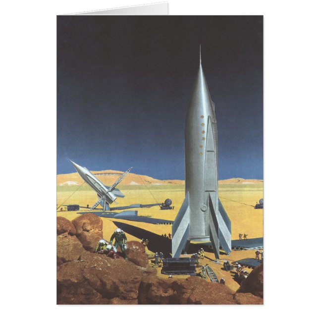 Science-fiction vintage Planète désertique avec ro (Devant)