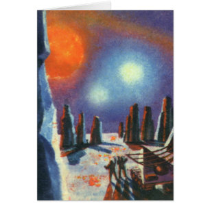 Science Fiction vintage Planète étrangère avec Ali