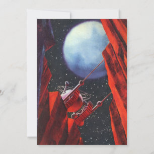 Science-fiction vintage, rover lunaire de canyon s