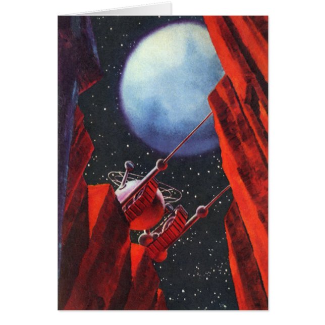 Science-fiction vintage, rover lunaire de l'espace (Devant)