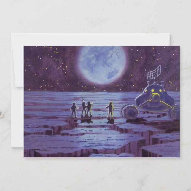 Science-fiction vintage Rover terrestre Aliens sur (Devant)