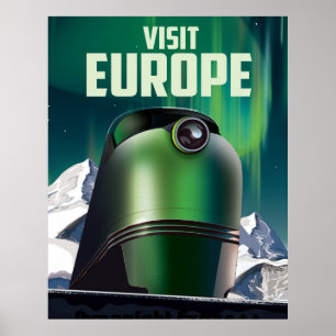 Science fiction Visit Europe travel poster