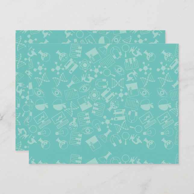 Science Icons Notes de post-it Motif (Devant / Derrière)