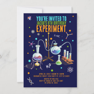 Science Invitations d'anniversaire