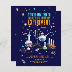 Science Invitations d'anniversaire
