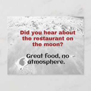 Science Joke, Papa Joke carte postale Moon